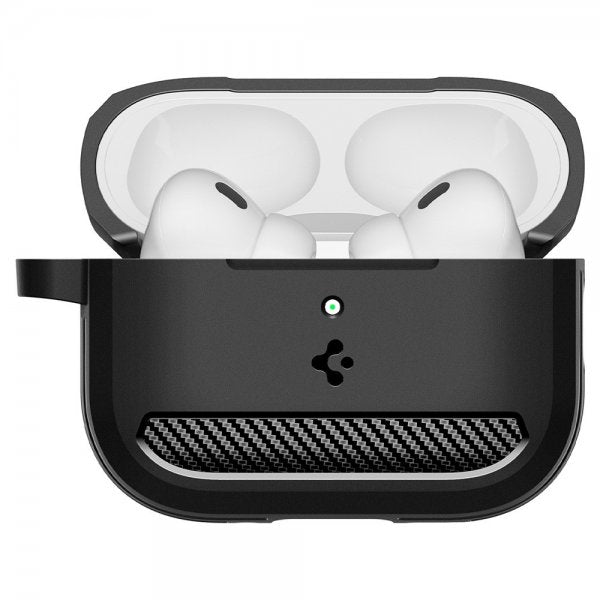 Spigen AirPods Pro 3 Rugged Armor -kuori, mattamusta