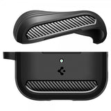 Spigen AirPods Pro 3 Rugged Armor -kuori, mattamusta