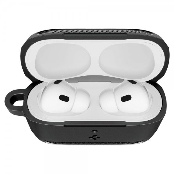 Spigen AirPods Pro 3 Rugged Armor -kuori, mattamusta