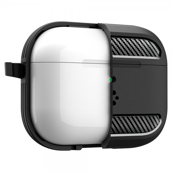 Spigen AirPods Pro 3 Rugged Armor -kuori, mattamusta