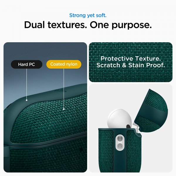 Spigen AirPods Pro 3 Urban Fit -suojakuori, Midnight Green