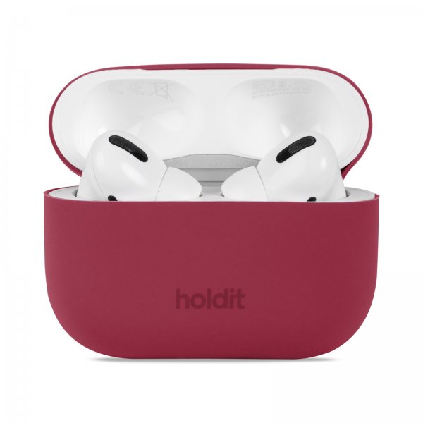 holdit AirPods Pro/AirPods Pro 2 silikonisuojakuori Red Velvet