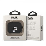 Karl Lagerfeld AirPods Pro -kuori 3D-logolla, musta