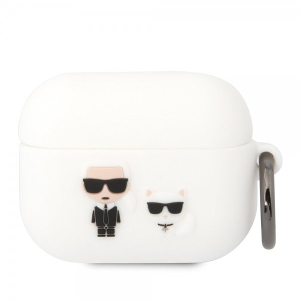 Karl Lagerfeld AirPods Pro -kuoret 3D Logo Valkoinen