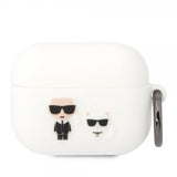 Karl Lagerfeld AirPods Pro -kuoret 3D Logo Valkoinen