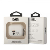 Karl Lagerfeld AirPods Pro -kuoret 3D Logo Valkoinen