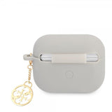 Guess AirPods Pro -kuoret Classic Logo 4G Charm, harmaa