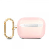 Guess AirPods Pro Kotelo Printed Stripe & Gold Hook Ruusu