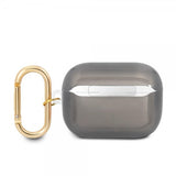 Guess AirPods Pro -kuoret Printed Stripe & Gold Hook musta