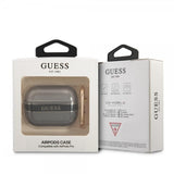 Guess AirPods Pro -kuoret Printed Stripe & Gold Hook musta