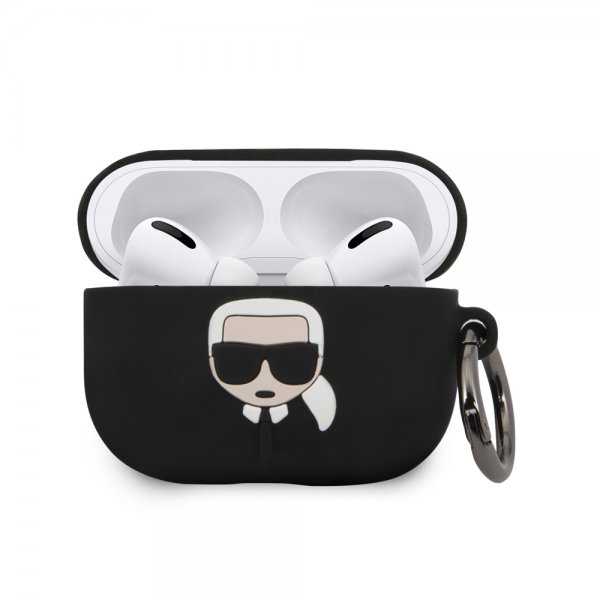 Karl Lagerfeld AirPods Pro -kuoret, Iconic Cover, musta