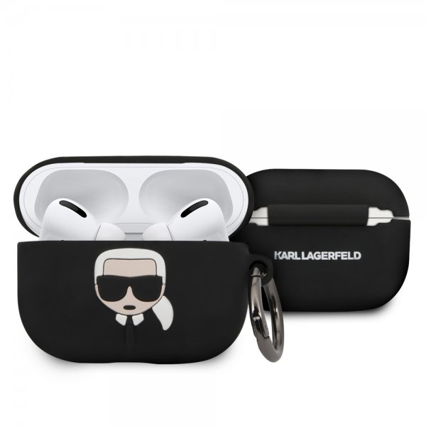 Karl Lagerfeld AirPods Pro -kuoret, Iconic Cover, musta