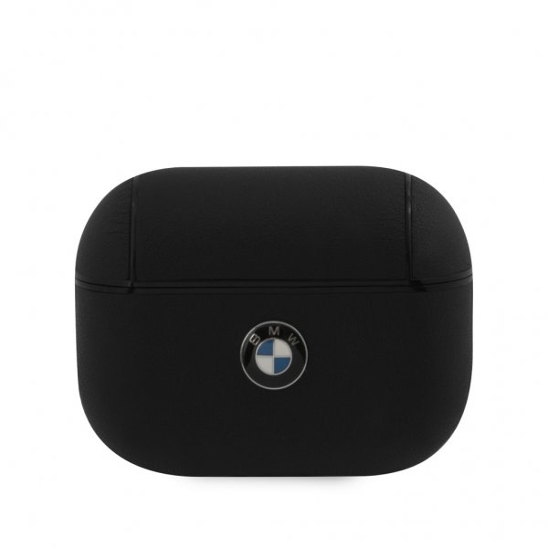 BMW AirPods Pro -kuoret, nahkainen suojakotelo, musta