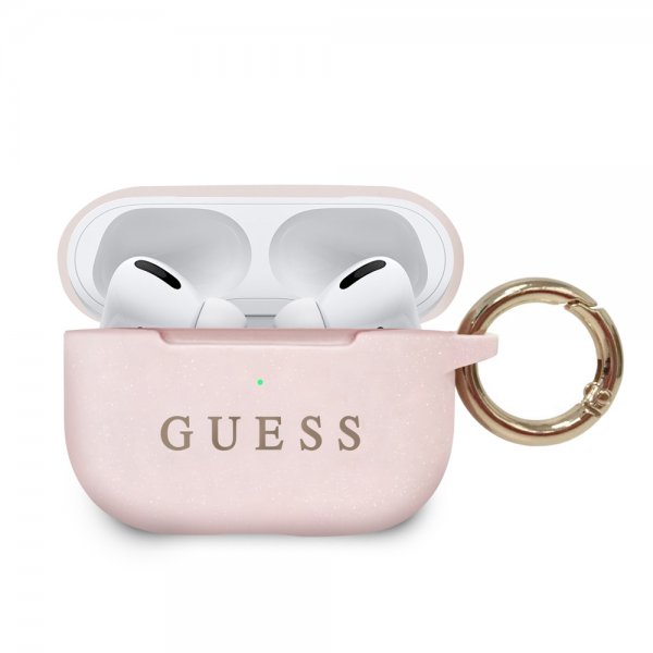 Guess AirPods Pro -kuoret logolla, vaaleanpunainen