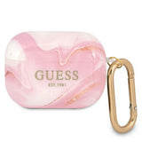 Guess AirPods Pro -suojakuori Shiny Marble, pinkki