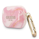 Guess AirPods Pro -suojakuori Shiny Marble, pinkki