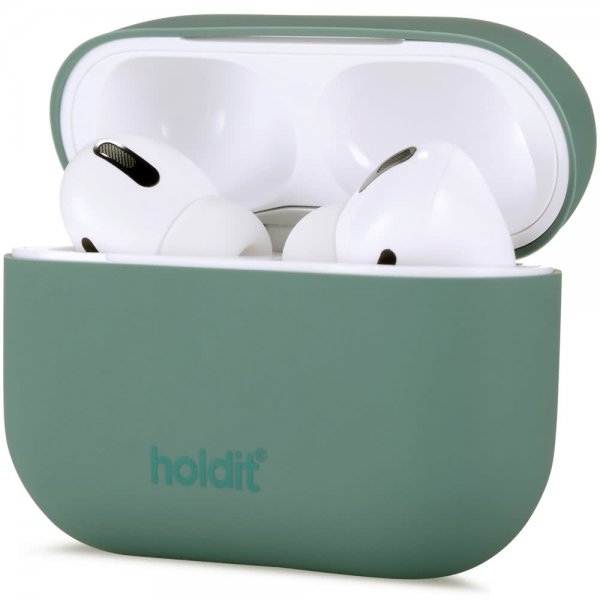 holdit AirPods Pro/AirPods Pro 2 silikonisuoja, Moss Green