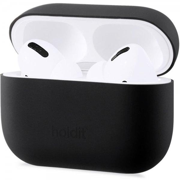 holdit AirPods Pro/AirPods Pro 2 Kuori Silikoni Musta