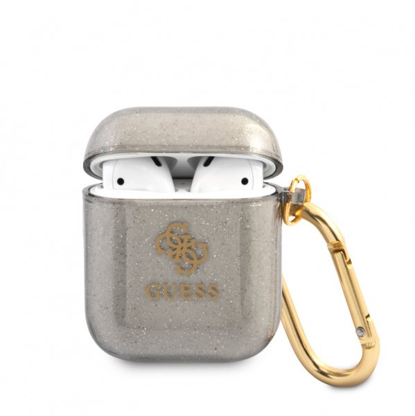 Guess AirPods (1/2) Kuori Glitter Case Musta