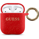 Guess AirPods (1/2) Kuori Glitter Punainen