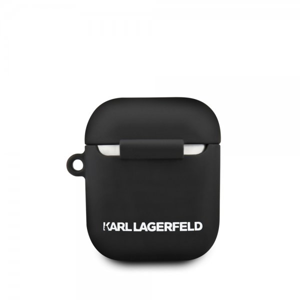 Karl Lagerfeld AirPods (1/2) Kuori Iconic Cover Musta