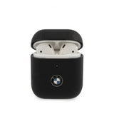 BMW AirPods (1/2) Kuori Nahkainen Kotelo Musta
