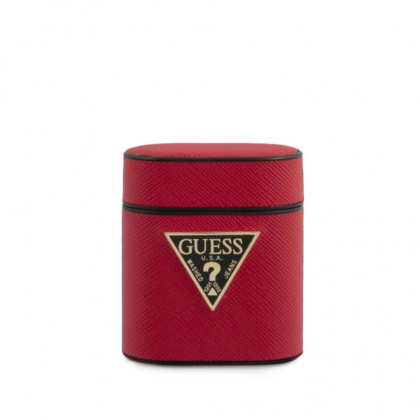 Guess AirPods (1/2) Saffiano-suojakuori, punainen