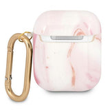 Guess AirPods (1/2) Kuori Shiny Marble Pinkki