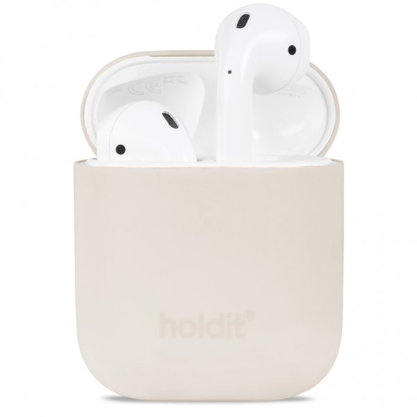 holdit AirPods (1/2) Kuori Silikoni Nygård Light Beige