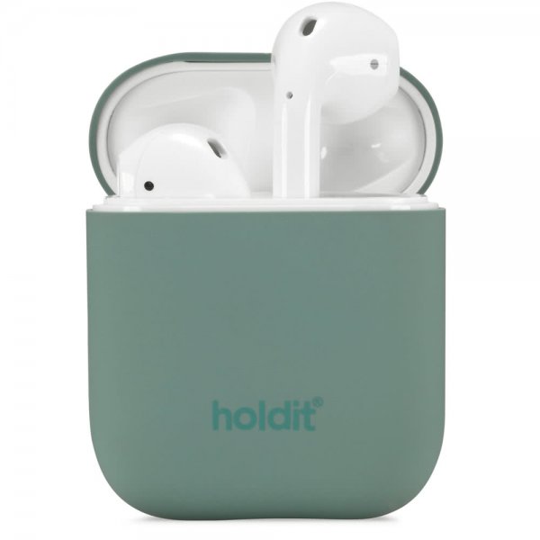 Holdit AirPods (1/2) Silikonikuori Nygård Moss Green