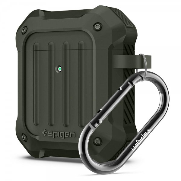 Spigen AirPods (1/2) -kuoret Tough Armor Military Green