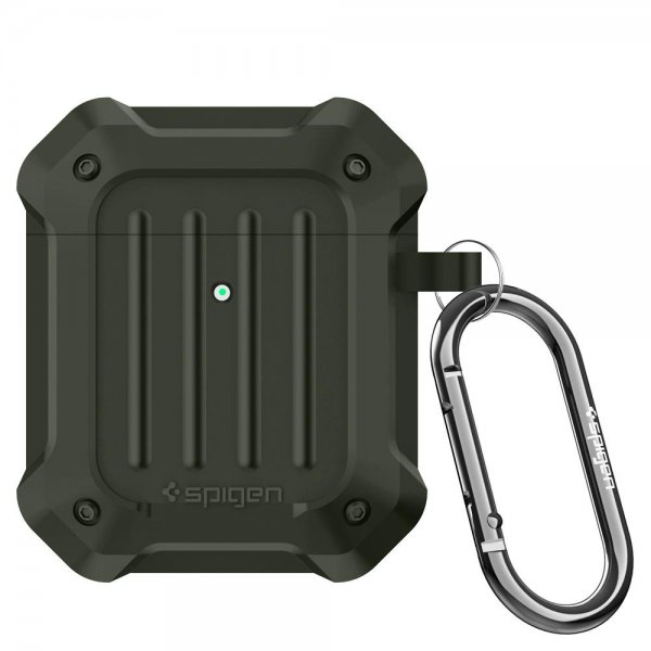 Spigen AirPods (1/2) -kuoret Tough Armor Military Green