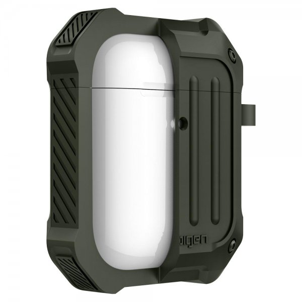 Spigen AirPods (1/2) -kuoret Tough Armor Military Green