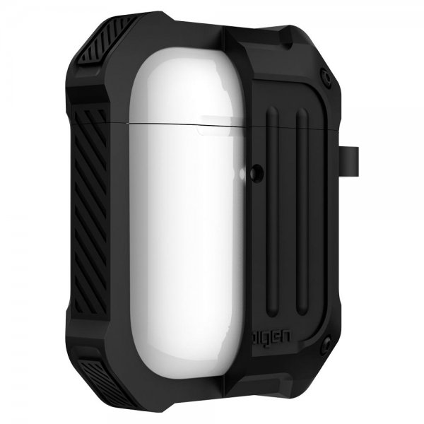 Spigen AirPods (1/2) Tough Armor -suojakuori, musta