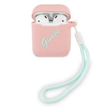 Guess AirPods (1/2) Suojakuori Vintage Silicone Pink