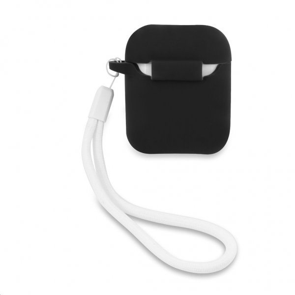 Guess AirPods (1/2) Suojakuori Vintage Silicone Musta