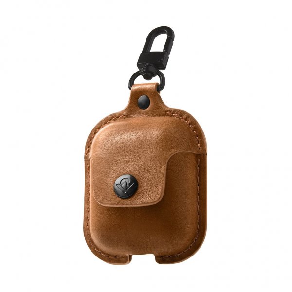 Twelve South AirSnap AirPods (1/2) -kotelo, aitoa nahkaa, ruskea
