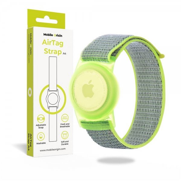 Mobile Origin AirTag-ranneke, nylon, vihreä