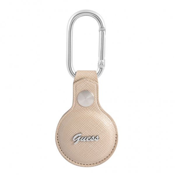 Guess AirTag pidike Saffiano Beige