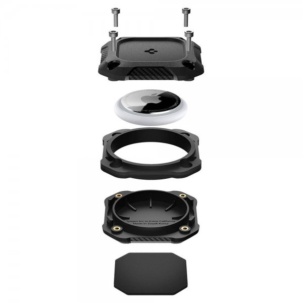Spigen AirTag-pidike Tough Armor IP 4 kpl, musta