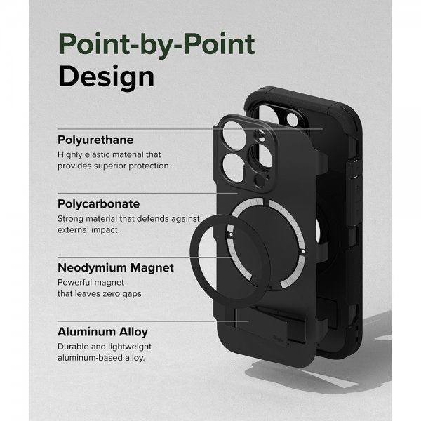 Ringke iPhone 15 Pro -suojakuori Alless MagSafe, musta