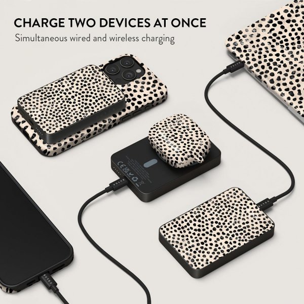 Burga Powerbank MagSafe 5000 mAh Almond Latte Metallinharmaa