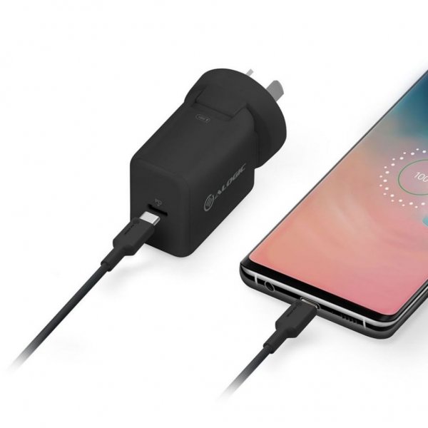 ALOGIC USB-C–USB-C-latauskaapeli Elements Pro 5A, musta, 1 m