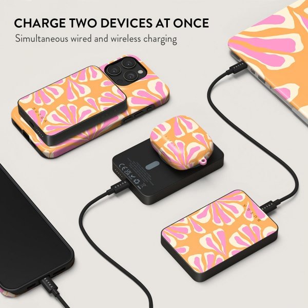 Burga Powerbank MagSafe 5000 mAh Aloha Metallinharmaa