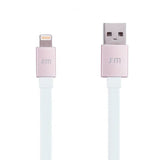 Just Mobile AluCable Flat USB-A/Lightning -kaapeli 1.2 m, ruusukulta