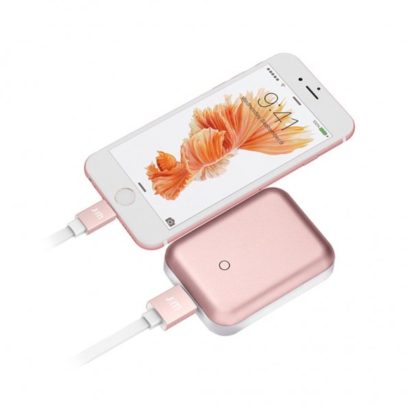 Just Mobile AluCable Flat USB-A/Lightning -kaapeli 1.2 m, ruusukulta