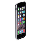 Just Mobile iPhone 6/6s AluFrame Leather -kuori, musta/hopea