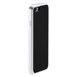 Just Mobile iPhone 6/6s AluFrame Leather -kuori, musta/hopea