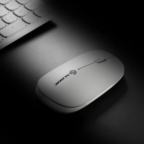 ALOGIC Langaton hiiri Echelon Bluetooth USB-C ladattava 4 painiketta Valkoinen