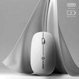 ALOGIC Langaton hiiri Echelon Bluetooth USB-C ladattava 4 painiketta Valkoinen